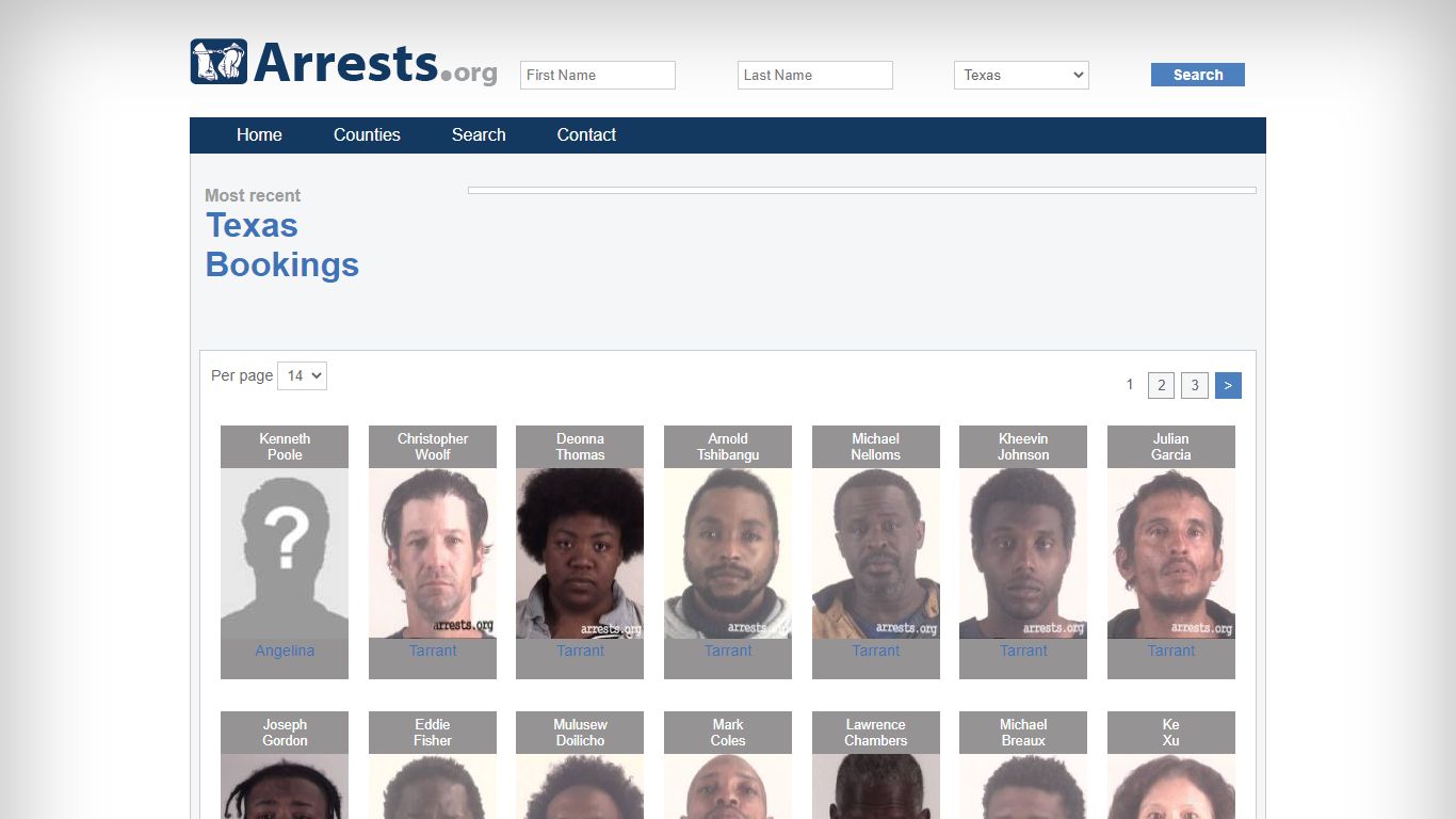 Texas Arrests and Inmate Search